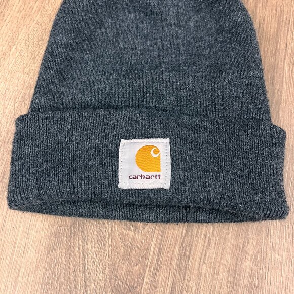 Carhartt Charcoal Gray Knit Beanie Winter Hat - Picture 2 of 6